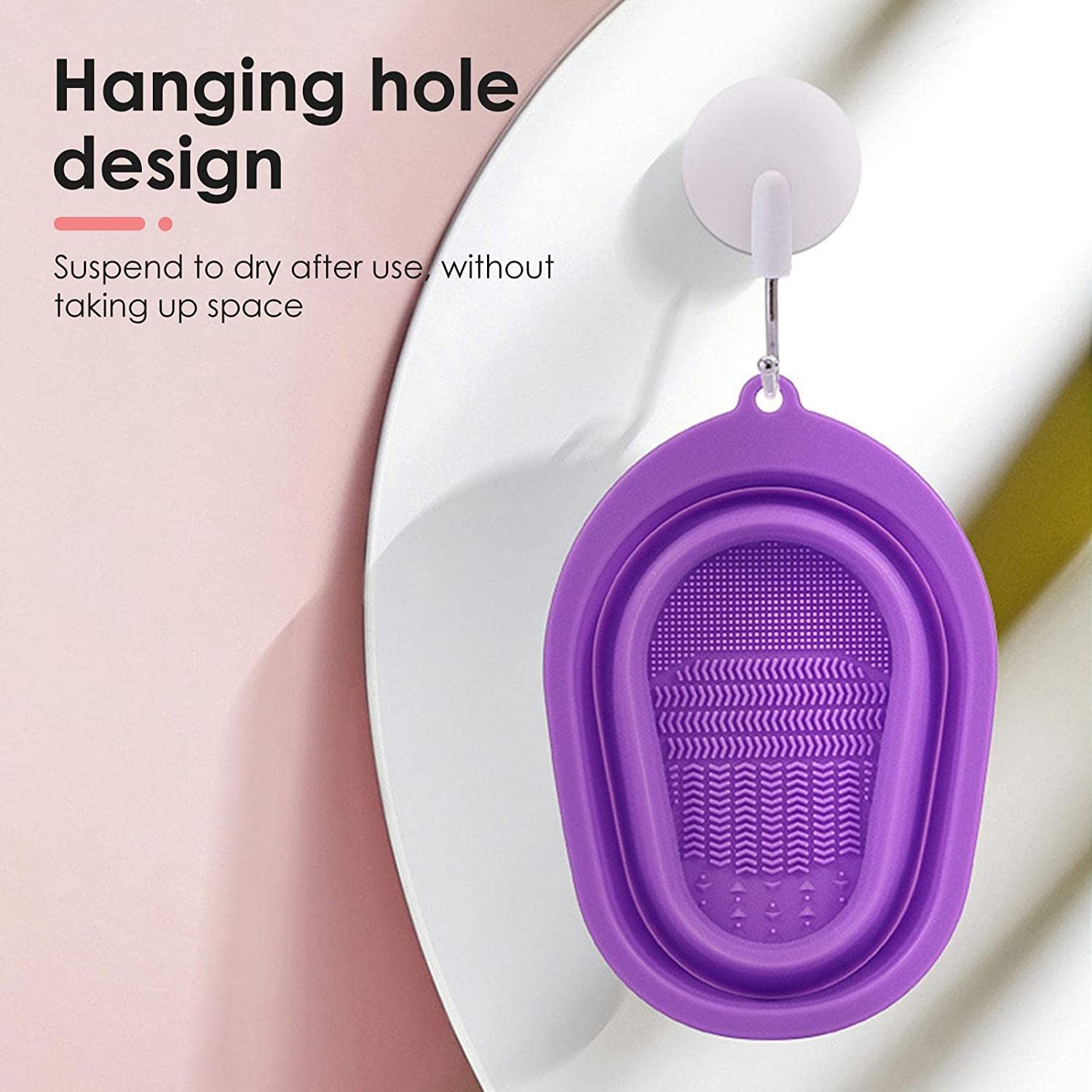 Foldable Silicone Makeup Brush Cleaner Mat - Reusable Cosmetic Brush Washing Pad for Home & Travel | Soft, Portable & Easy to Clean | Perfect for Daily Makeup Brush Care & Professional Salon Use