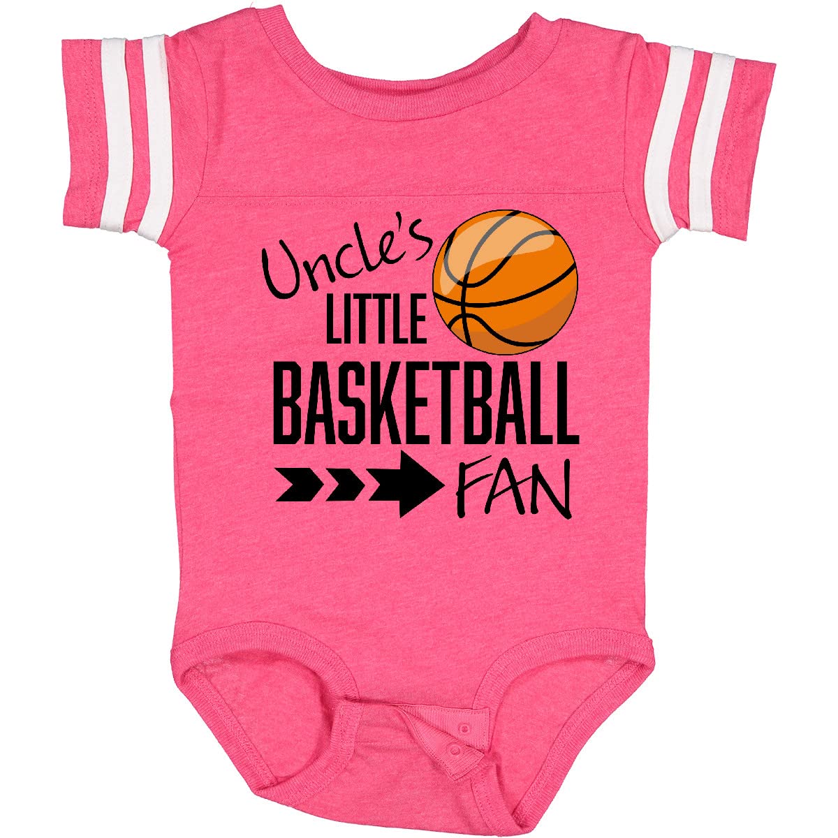 Inktastic Uncle's Little Basketball Fan Baby Bodysuit - Cute Basketball-Themed Onesie for Infants & Toddlers - Perfect for Game Day, Family Photos & Sports-Themed Gifts