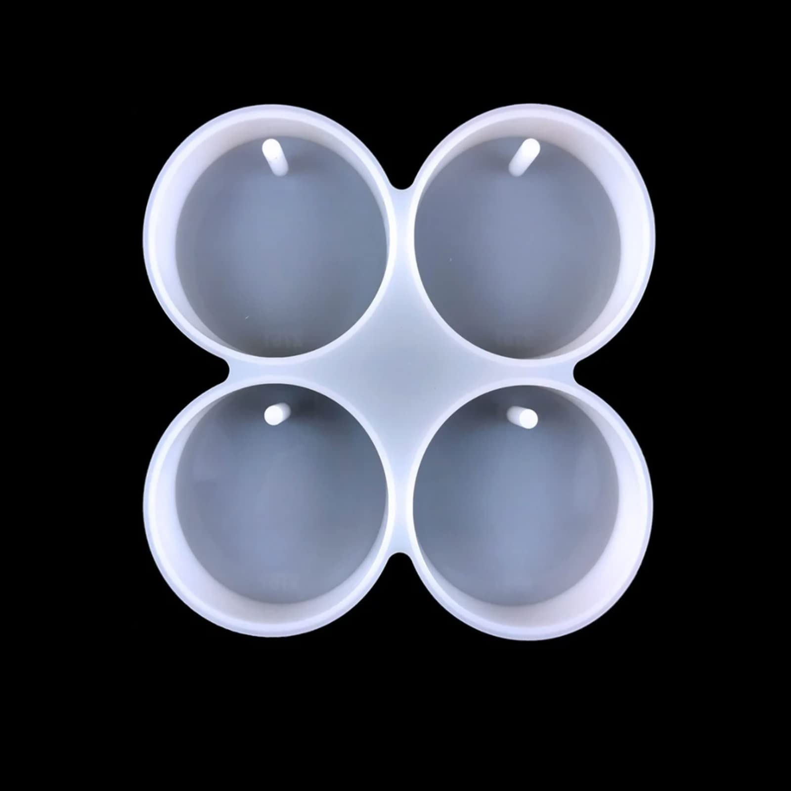 HSER 4-Piece Circle Silicone Mold for Aroma Beads, Car Fresheners, Soap, Wax Melts, Clay & Resin Crafts - DIY Air Freshener & Home Decor Supplies (C-033001) | Perfect for Car, Bathroom & Gift Making