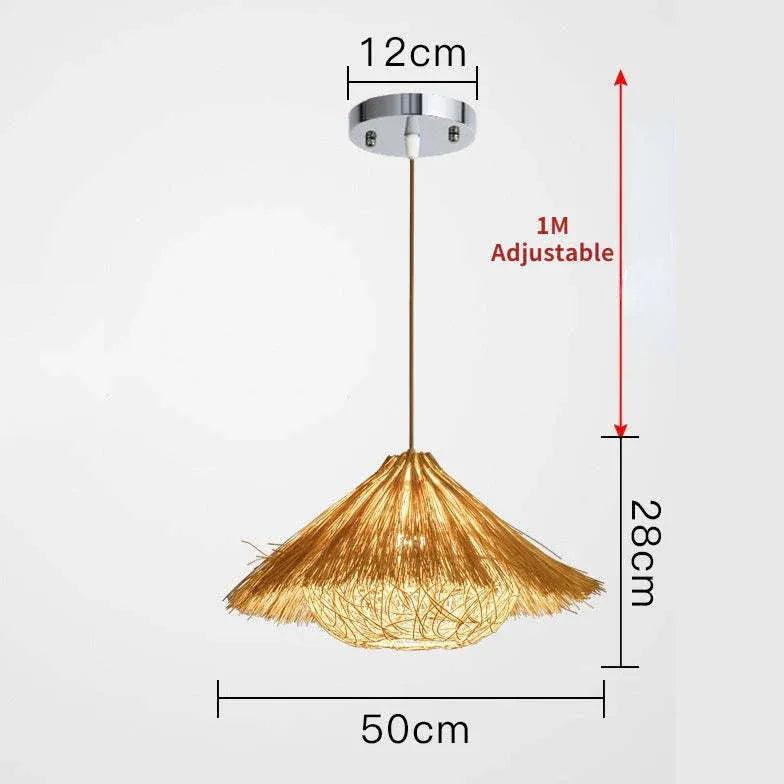 Stylish Rattan Pendant Light with Umbrella Cover - Perfect for Dining Room, Kitchen Island & Boho Home Decor