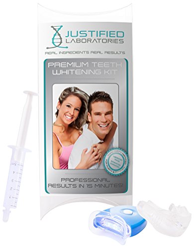 Professional Teeth Whitening Kit with 35% Carbamide Peroxide - Includes LED Light Accelerator & Custom Mouth Trays for Effective Whitening - Perfect for Home Use, Gifts, and Sensitive Teeth (1 Syringe Kit)