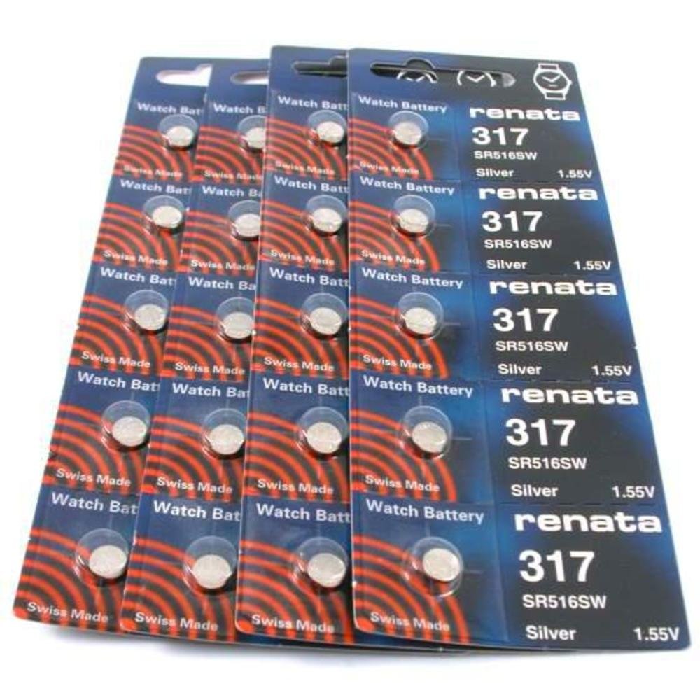 Renata 317 Watch Batteries - 20 Pack | Long-Lasting Power for Watches, Calculators & Small Electronics | Perfect for Watch Repair & Replacement