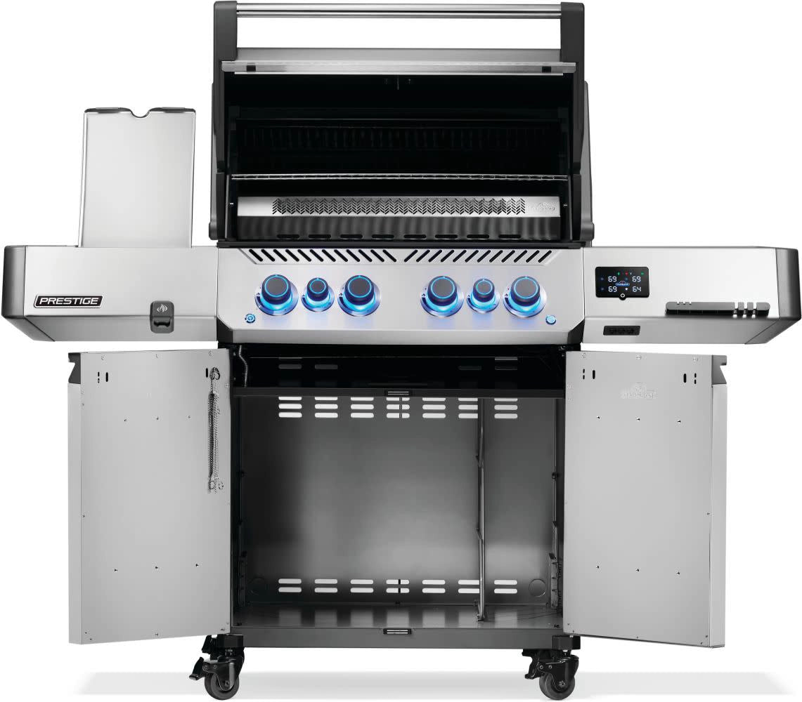 Napoleon Prestige 500 RSIB Smart Gas Grill with Infrared Side & Rear Burners - Perfect for Backyard BBQs, Outdoor Cooking, and Entertaining Guests