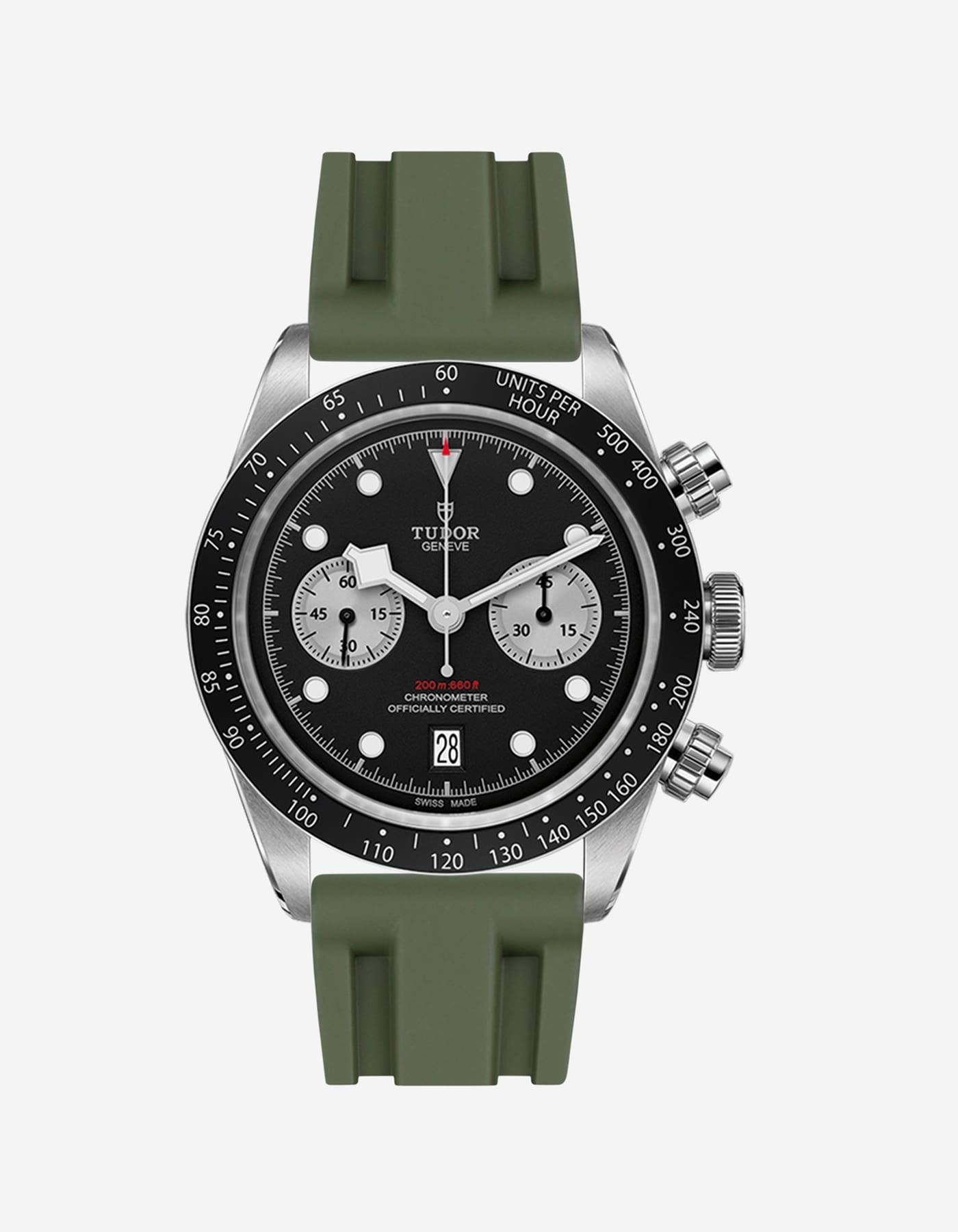 Premium Rubber Watch Strap for Tudor Black Bay Chronograph - Durable, Comfortable Replacement Band for Diving, Swimming & Outdoor Adventures