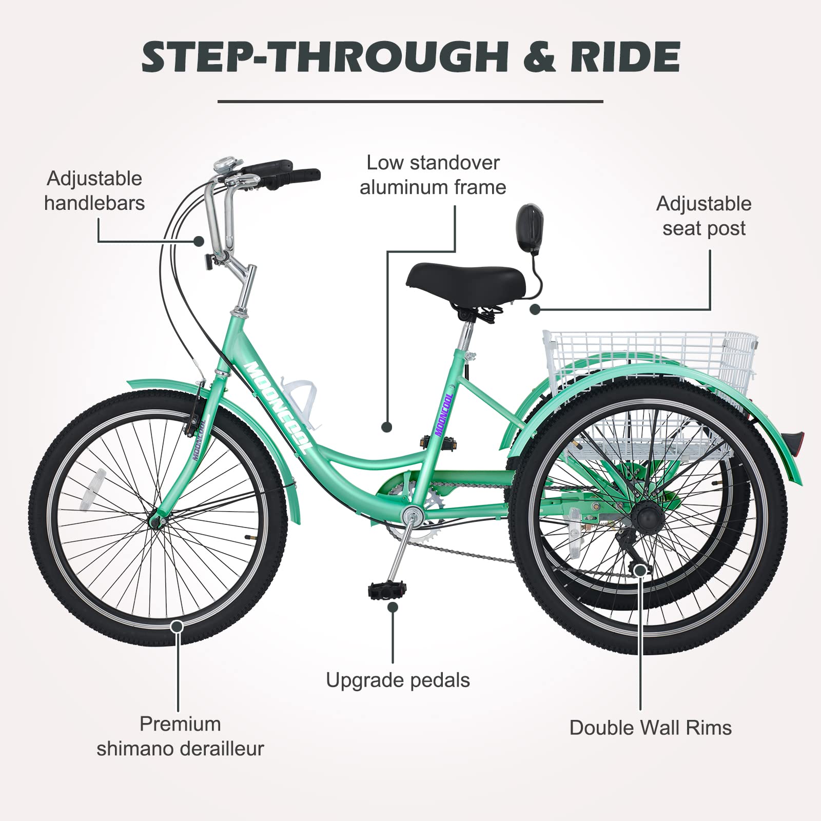 ABORON Adult Tricycle Bike 20