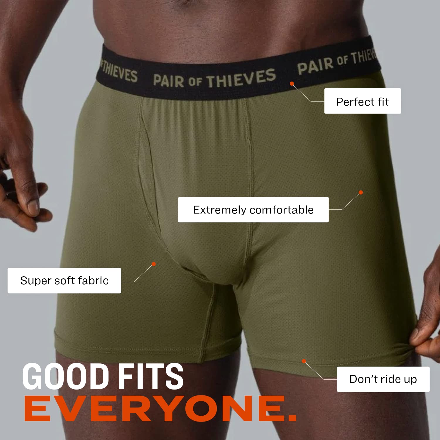 Pair of Thieves Men's Super Soft 3 Pack Boxer Briefs - Breathable Cotton Underwear for Everyday Comfort - Perfect for Workout, Lounge & Travel