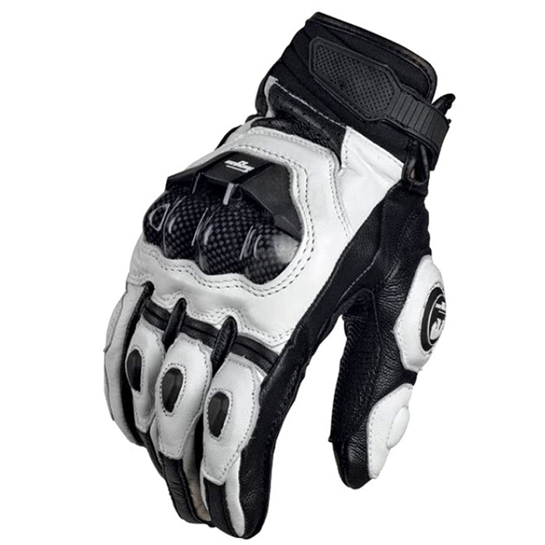 Men's & Women's Motorcycle Leather Gloves - Cowhide Racing Gloves for Driving & Riding