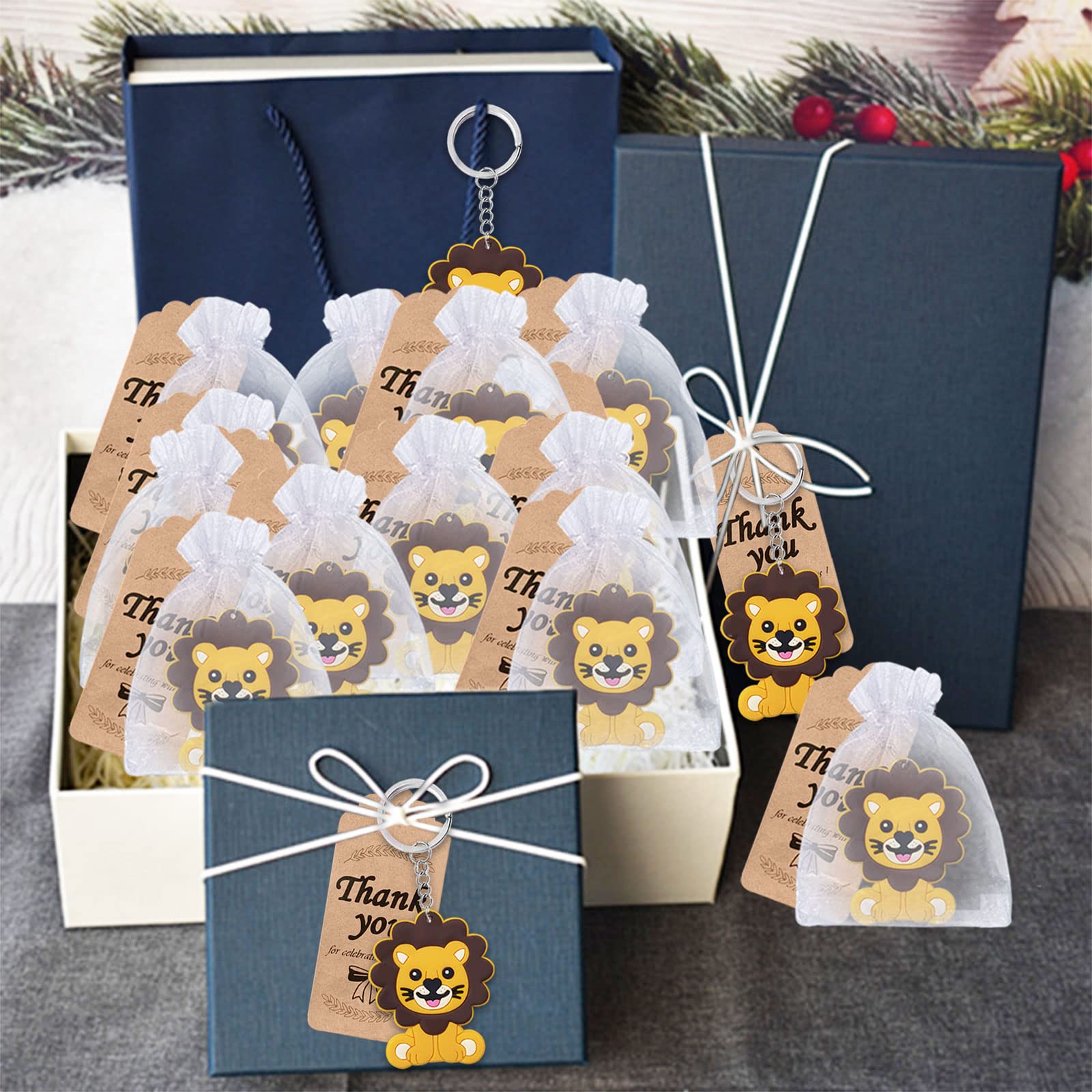 24-Pack Lion Party Decorations for Jungle Safari Theme - Wild Woodland Baby Shower & Kids Birthday Party Favors - Perfect for Guest Gifts, Table Centerpieces, and Photo Booth Props