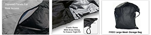 2024 Premium Weatherproof Jet Ski Cover for 2019 Yamaha EXR - Heavy Duty Gray/Black Waterproof Protection - UV Resistant, Trailerable with Included Straps & Storage Bag - Perfect for Outdoor Storage, Boat Trailers & Marine Use