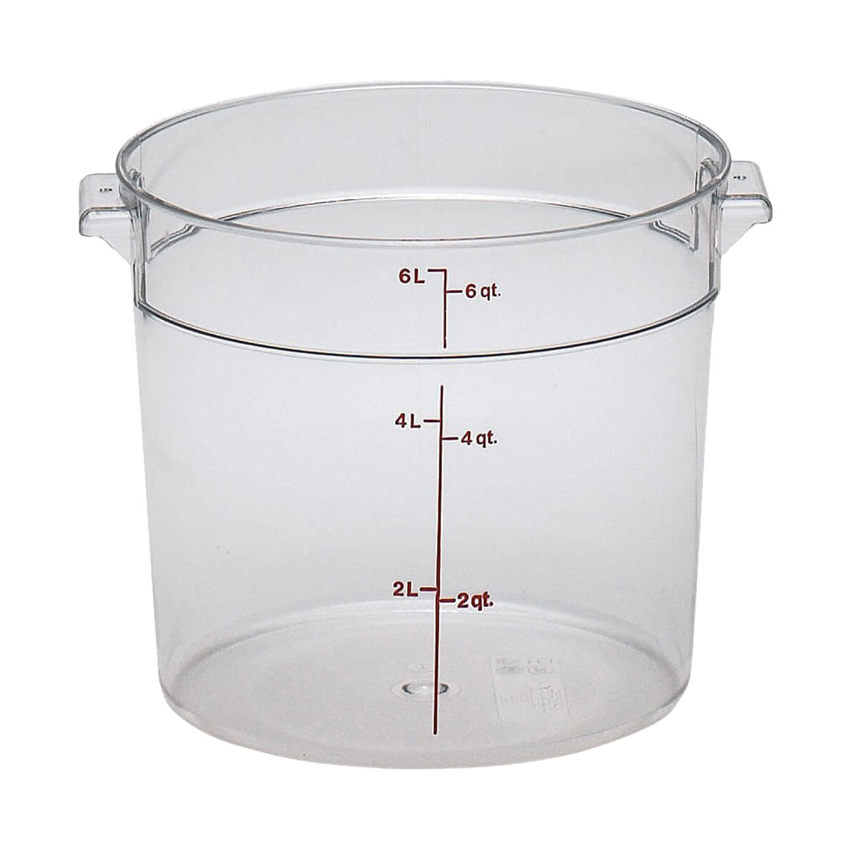 Cambro RFSCW6135 6-Quart Clear Camwear Round Food Storage Container - Ideal for Restaurants, Catering & Home Kitchen Organization
