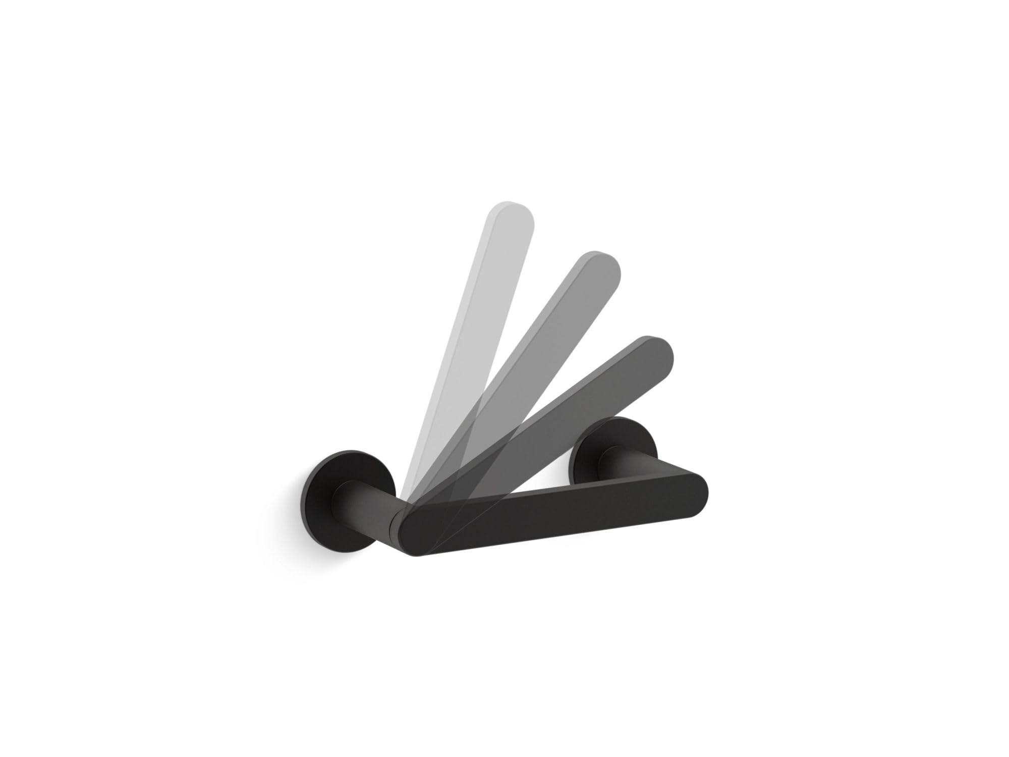 Kohler 73147-BL Composed Pivoting Toilet Paper Holder - Brushed Nickel Bathroom Tissue Roll Dispenser for Modern Home & Commercial Use