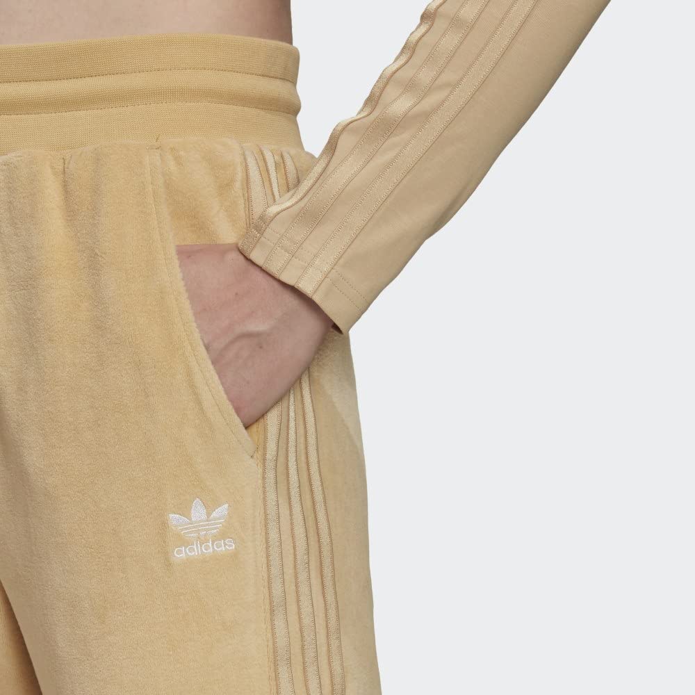 adidas Originals Slim Jogger Pants for Men - Hazy Beige Satin Casual Joggers H18821 | Comfortable Athletic Lounge Pants for Running, Gym & Everyday Wear