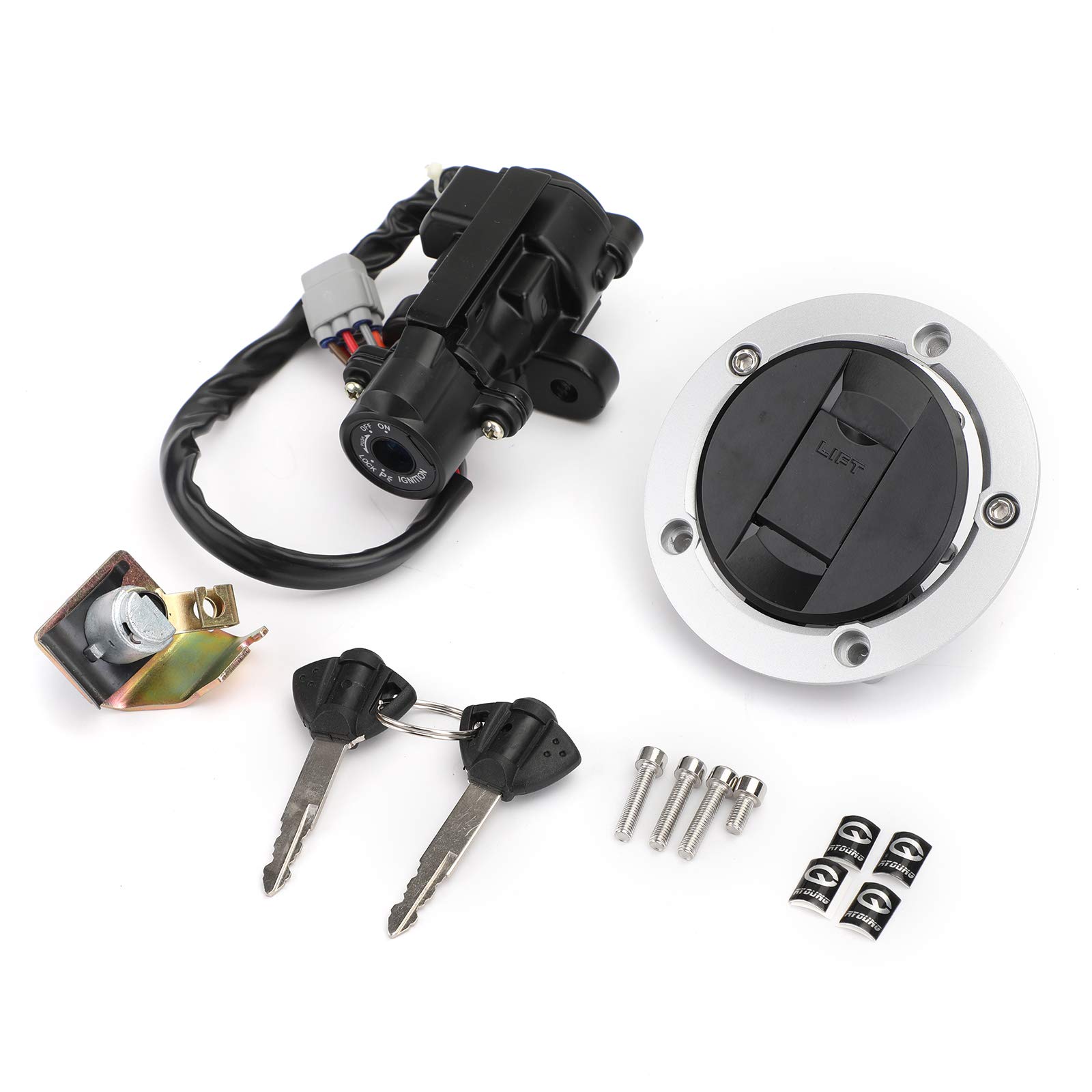 Ignition Switch Fuel Gas Cap Seat Lock Keys for Suzuki GSXR 600 750 1000 (2005-2018) - Replacement Motorcycle Key Set for Smooth Riding & Security
