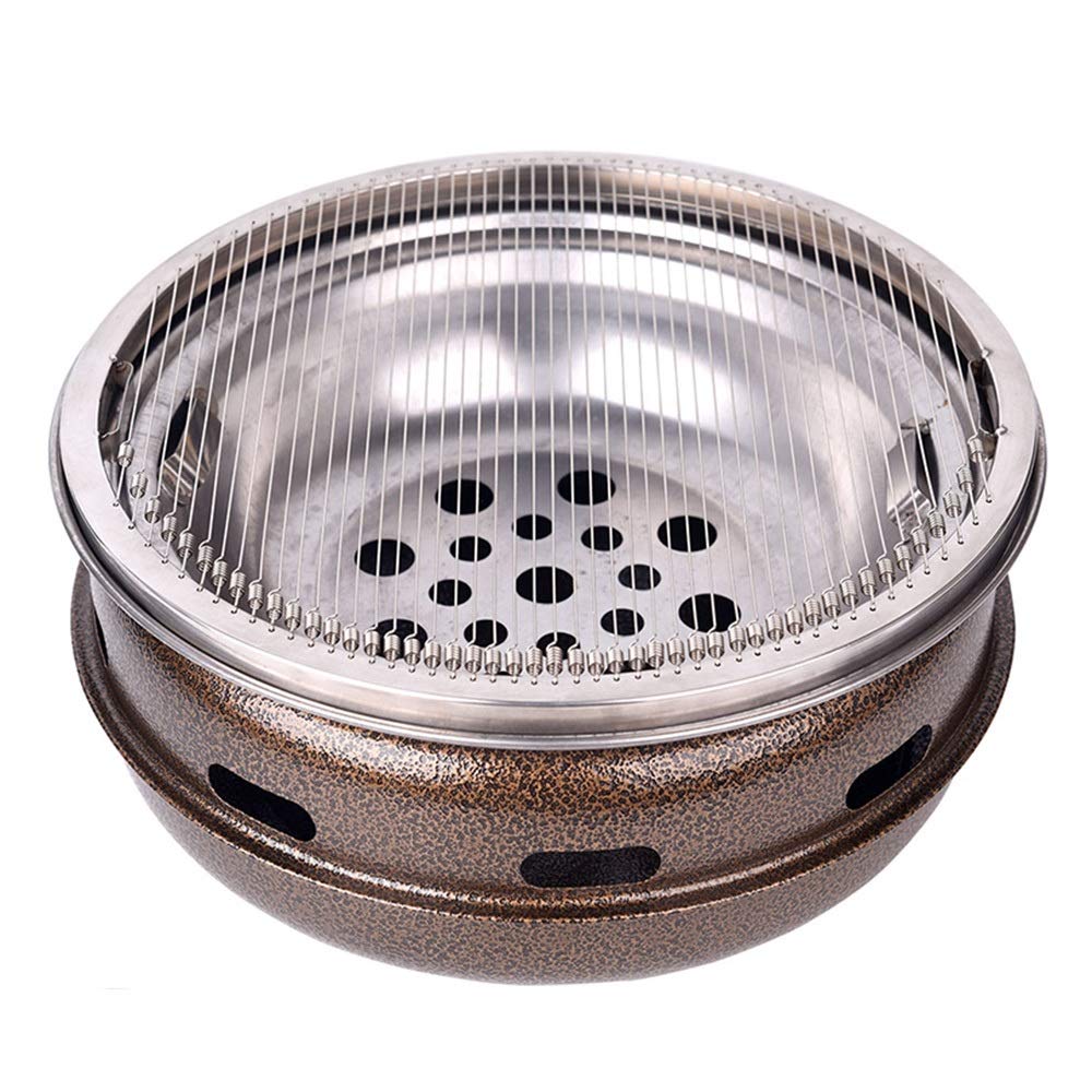 HOLPPO Portable Japanese Korean BBQ Grill - Cast Iron Tabletop Grill Stove for Backyard, Outdoor Cooking, Camping (31×12.5cm) | Perfect for Picnics, Tailgating & Family Gatherings
