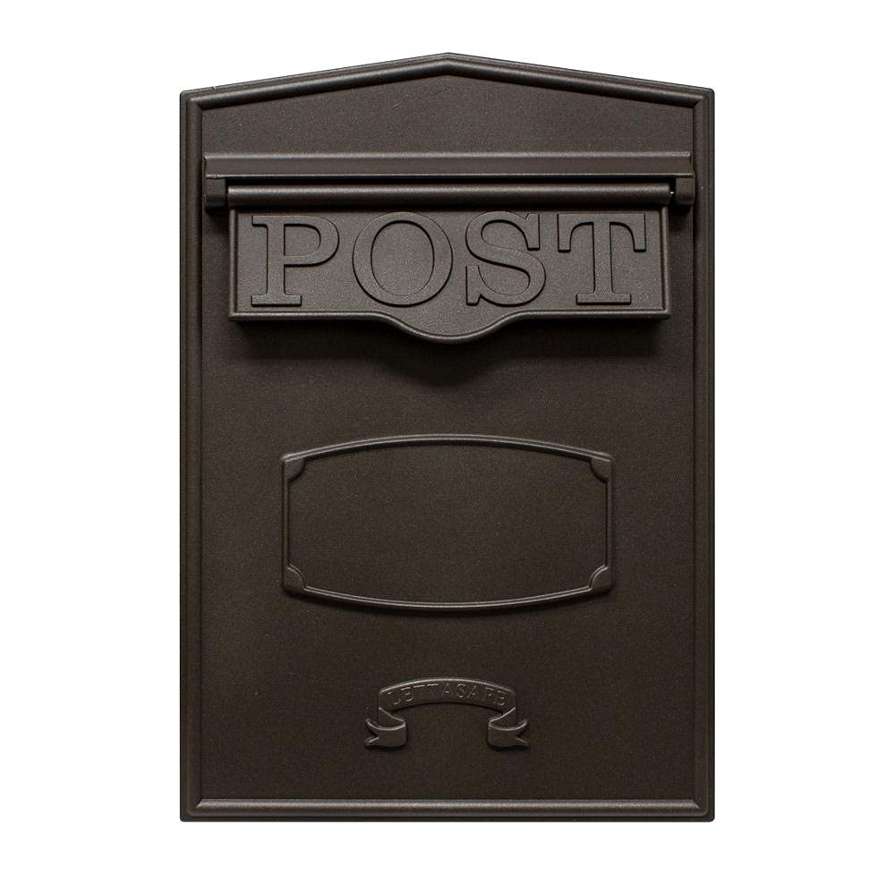 QualArc LSF-LS05-BRZ 18 Inch Bloomsbury Mailbox with Rear Retrieval - Durable Bronze Outdoor Mailbox for Homes & Businesses | Perfect for Curbside & Wall Mount Installation