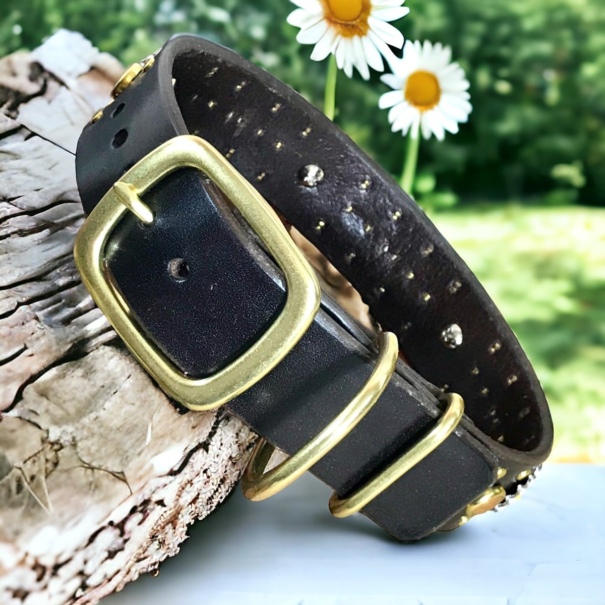 Premium Kalina Genuine Leather Dog Collar - Adjustable & Durable Pet Collar for Small Medium Large Dogs - Perfect for Daily Walks, Training & Outdoor Adventures