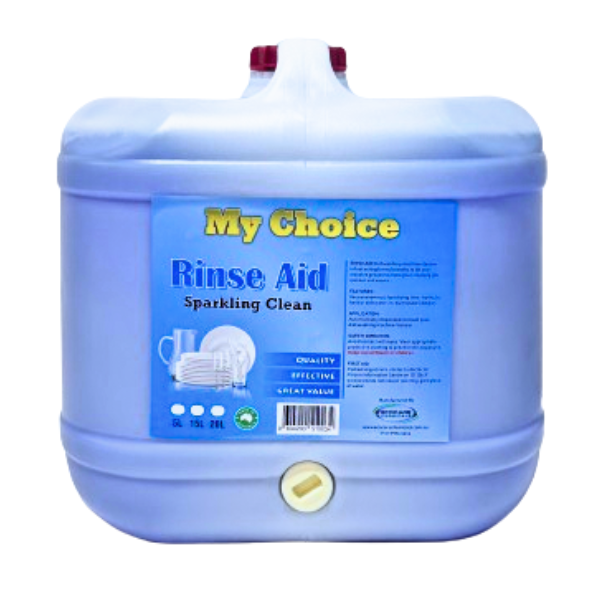 My Choice Commercial Auto Dishwashing Rinse Aid - 15Lt (4 Gallons) - Professional Dishwasher Detergent for Restaurants, Hotels & Catering Businesses
