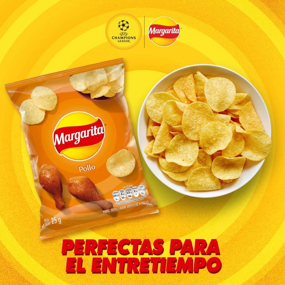 Crunchy Colombian Margarita Chips - Chicken & BBQ (24 Pack) for Snacking & Parties