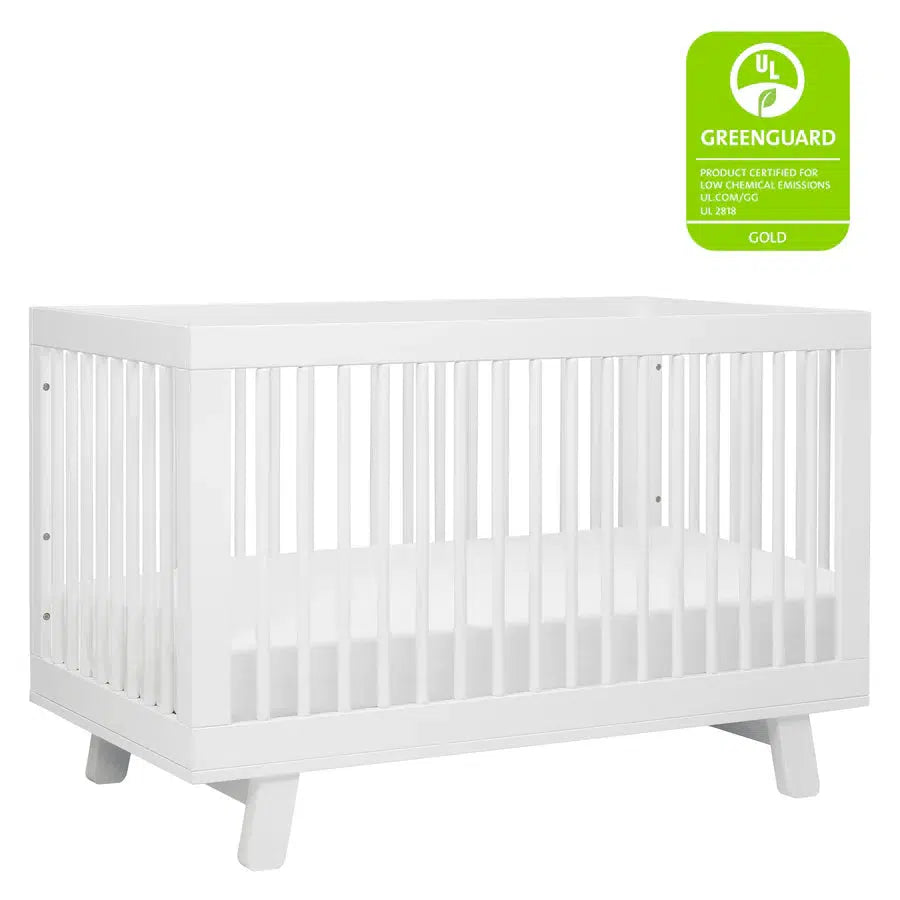 Babyletto Hudson 3-in-1 Convertible Crib - White | Modern Nursery Furniture for Newborn to Toddler | Safe & Stylish Baby Bed for Nursery, Bedroom & Daycare