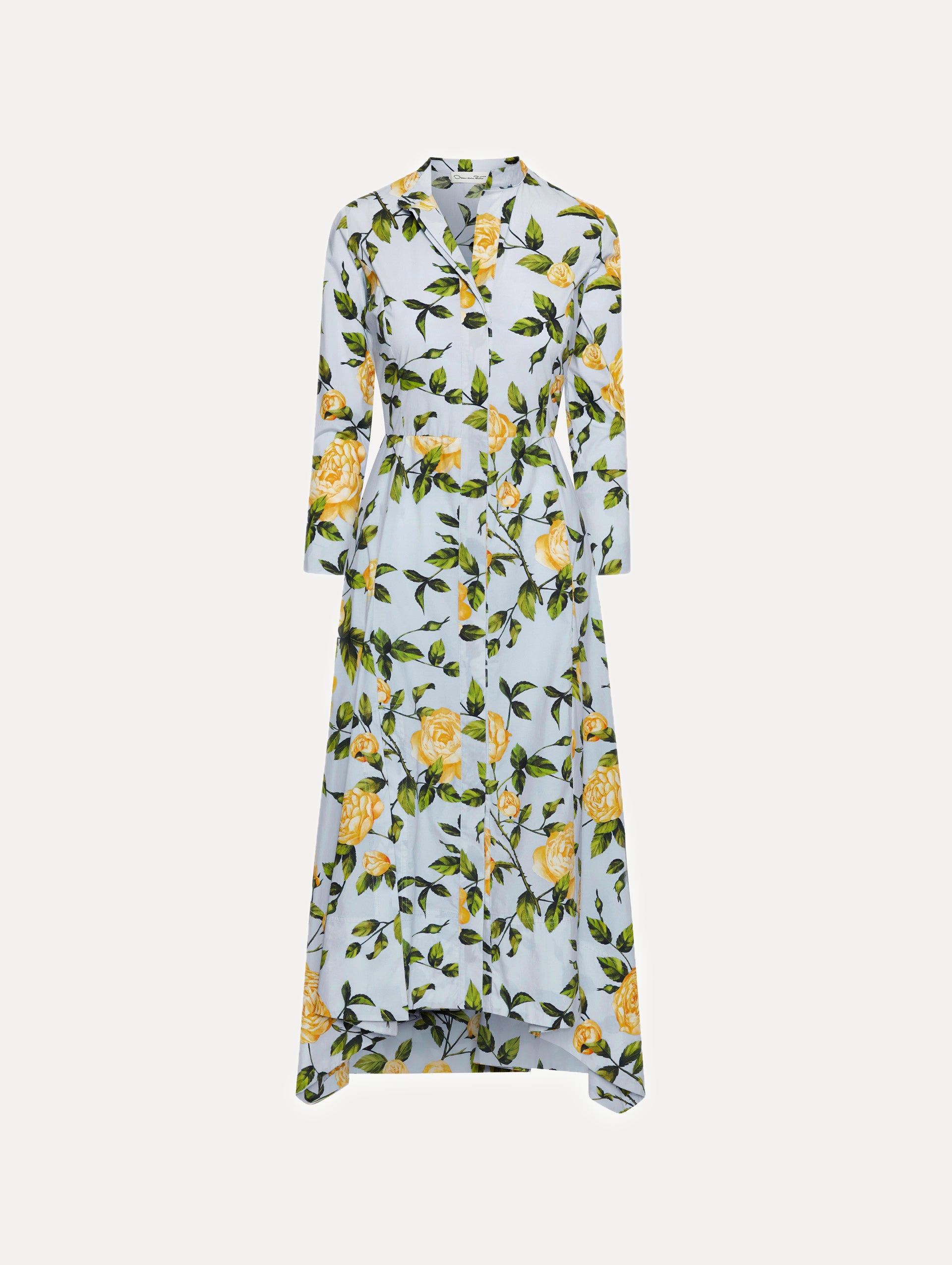English Rose Floral Print 3/4 Sleeve Midi Dress for Women - Perfect for Garden Parties, Weddings & Spring Outfits