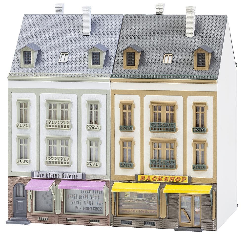 Faller 130702 HO Scale 2 Row Houses Building Kit - Perfect for Model Train Layouts & Diorama Displays