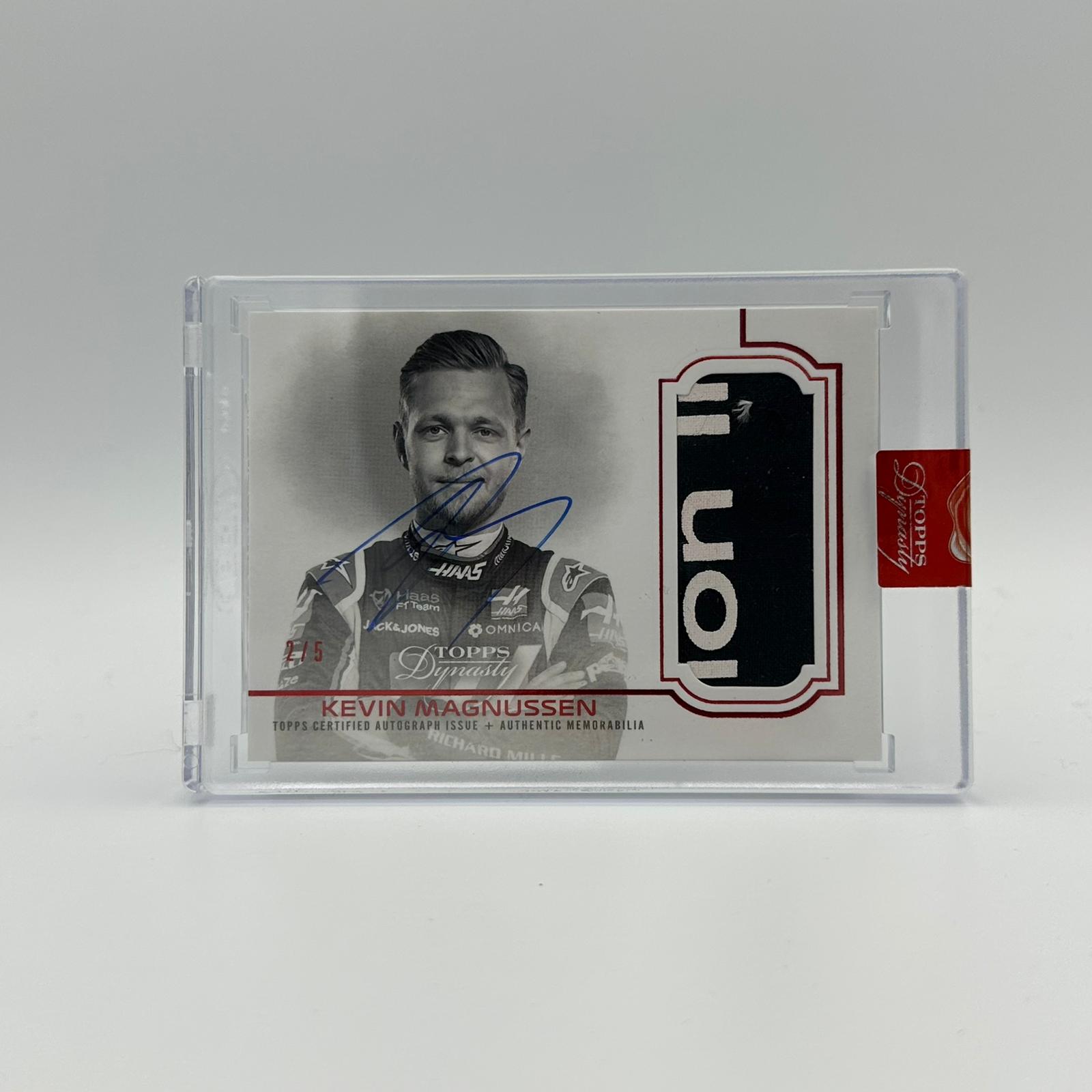 Kevin Magnussen Haas F1 Team Autographed Patch - Limited Edition 2/5 Dynasty Collectible for Motorsport Fans and Memorabilia Display