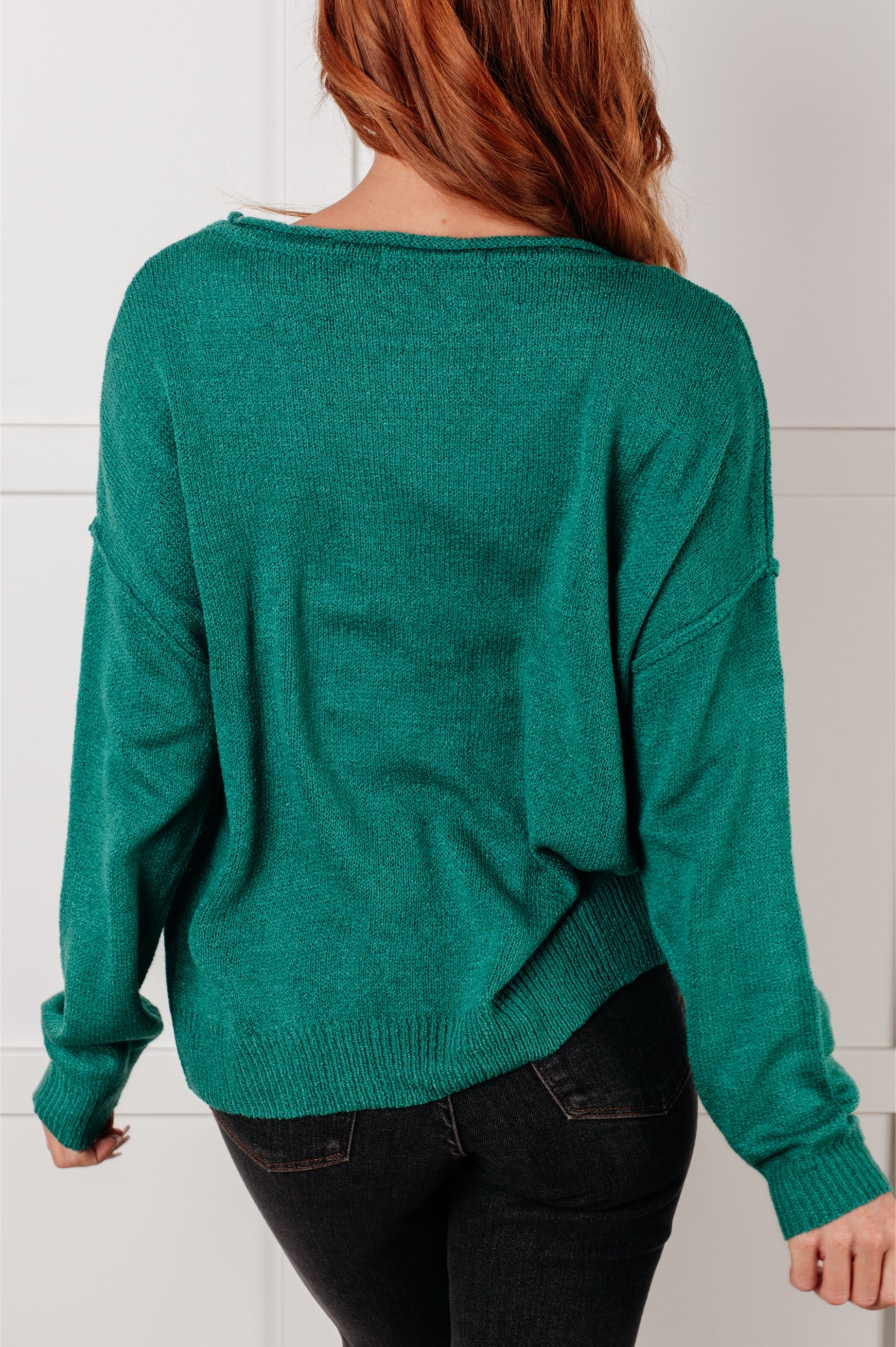 Stylish Drop Shoulder Sweater for Women | Cozy Oversized Knit Pullover | Perfect for Fall & Winter Layering, Casual Outfits & Coffee Dates
