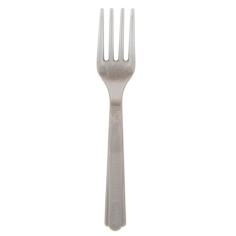 Premium Silver Plastic Forks - 18 Count Disposable Cutlery Set for Parties, Picnics & Catering Events - Elegant & Durable Dinnerware Essentials
