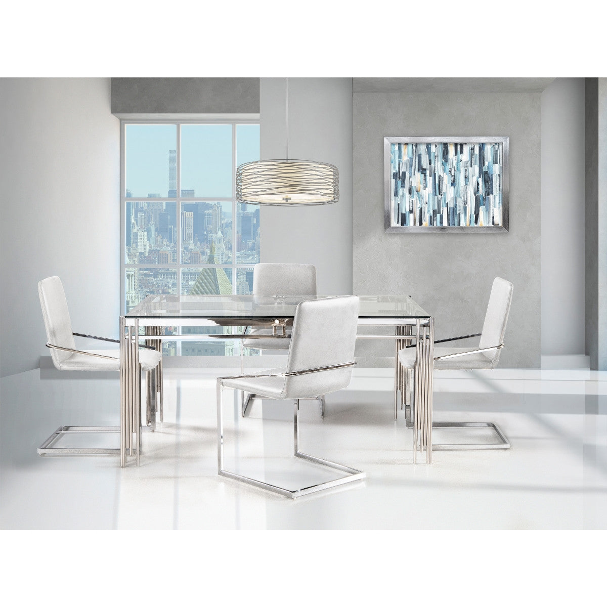Ariya Modern Dining Chairs - Set of 2 White Upholstered Kitchen Chairs for Dining Room, Kitchen, and Breakfast Nook