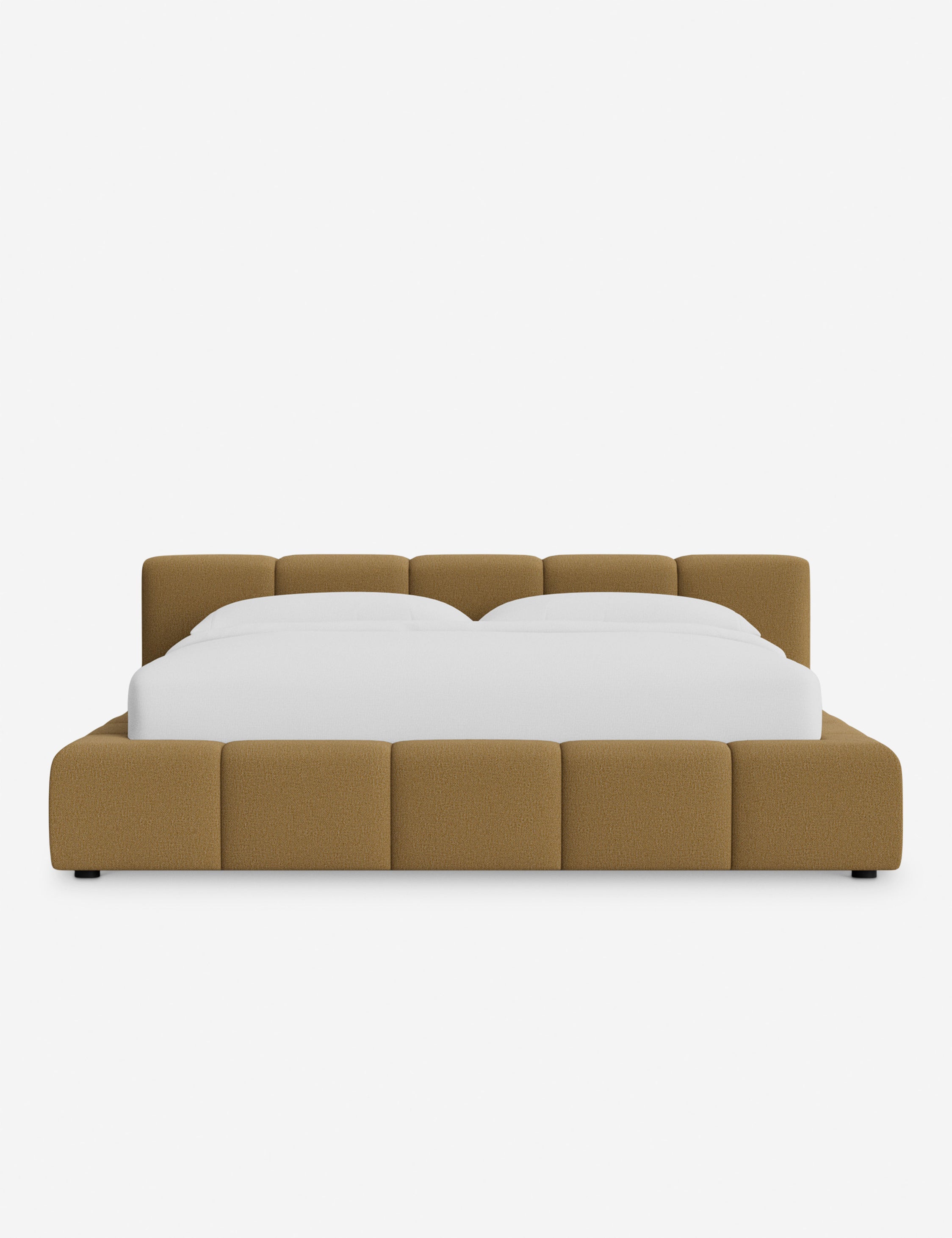 Cambry Platform Bed Frame - Modern Minimalist Wooden Bed with Headboard - Perfect for Bedroom, Guest Room & Small Spaces