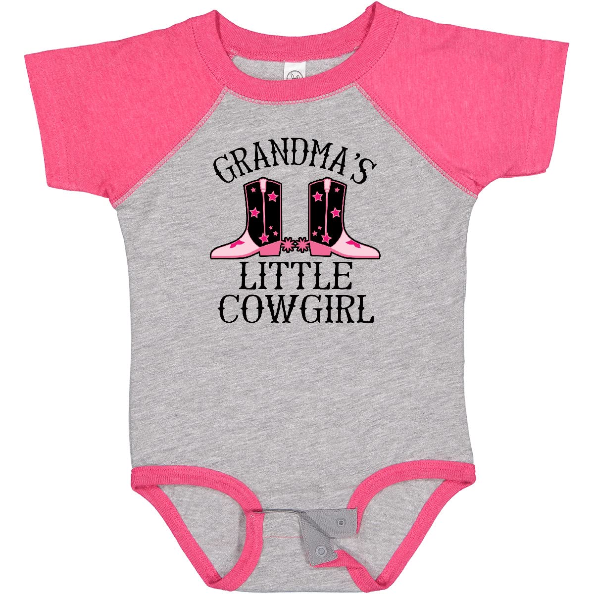 Inktastic Grandma Little Cowgirl Baby Bodysuit - Cute Western Outfit for Infants & Toddlers - Perfect for Family Photos, Cowgirl Themed Parties & Everyday Playtime