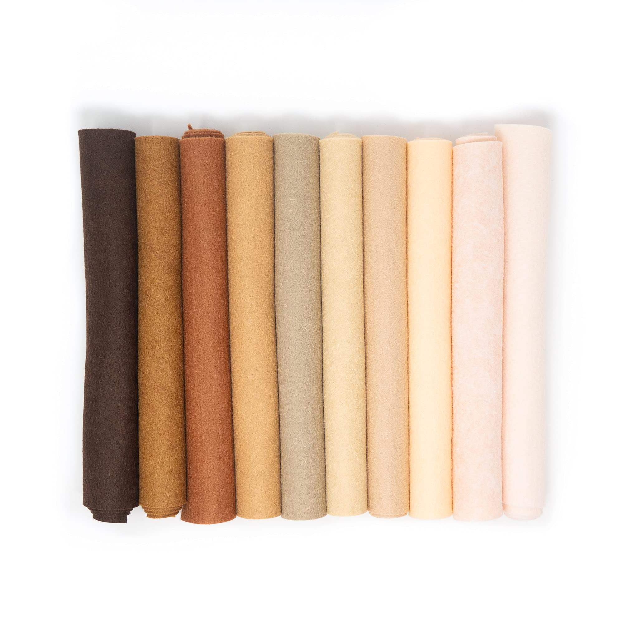 Premium 10-9X12 Inch Skintastic Collection Merino Wool Blend Felt - Brown | Made in USA | Ideal for DIY Crafts, Costume Design & Home Decor Projects