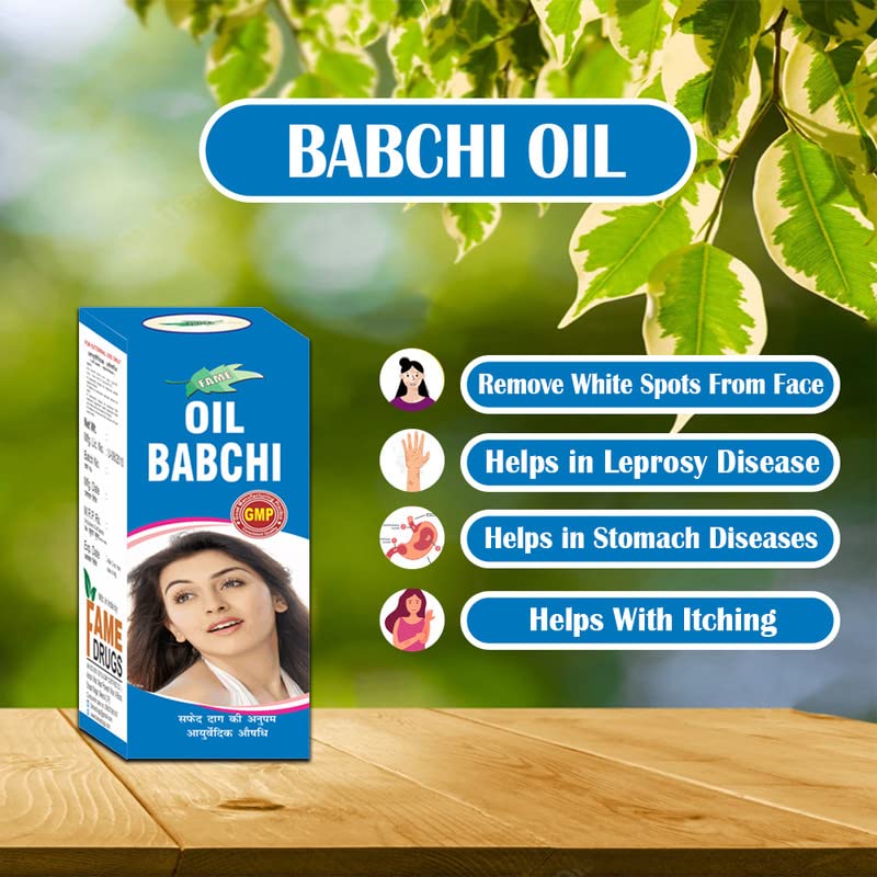 VRT HERBAL Babchi Oil 120ml | Natural Psoralea Corylifolia Extract for Skin & Hair Care | Perfect for Eczema, Vitiligo & Scalp Treatment