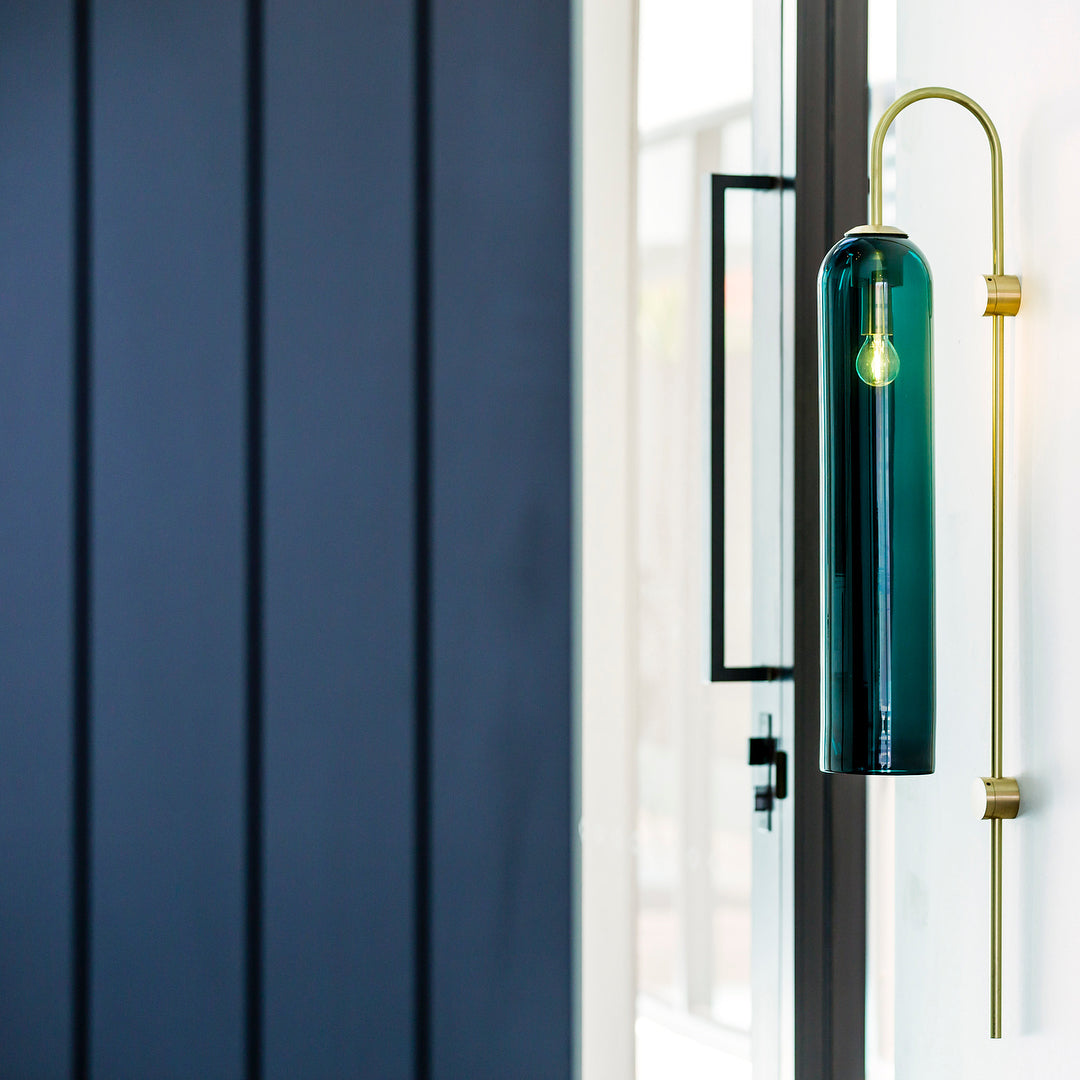 Modern Glass Wall Lamp - Sleek LED Sconce Lighting for Bedroom, Living Room & Hallway - Energy Efficient Home Decor for Indoor Spaces