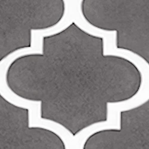 Gray Quatrefoil With White Pattern