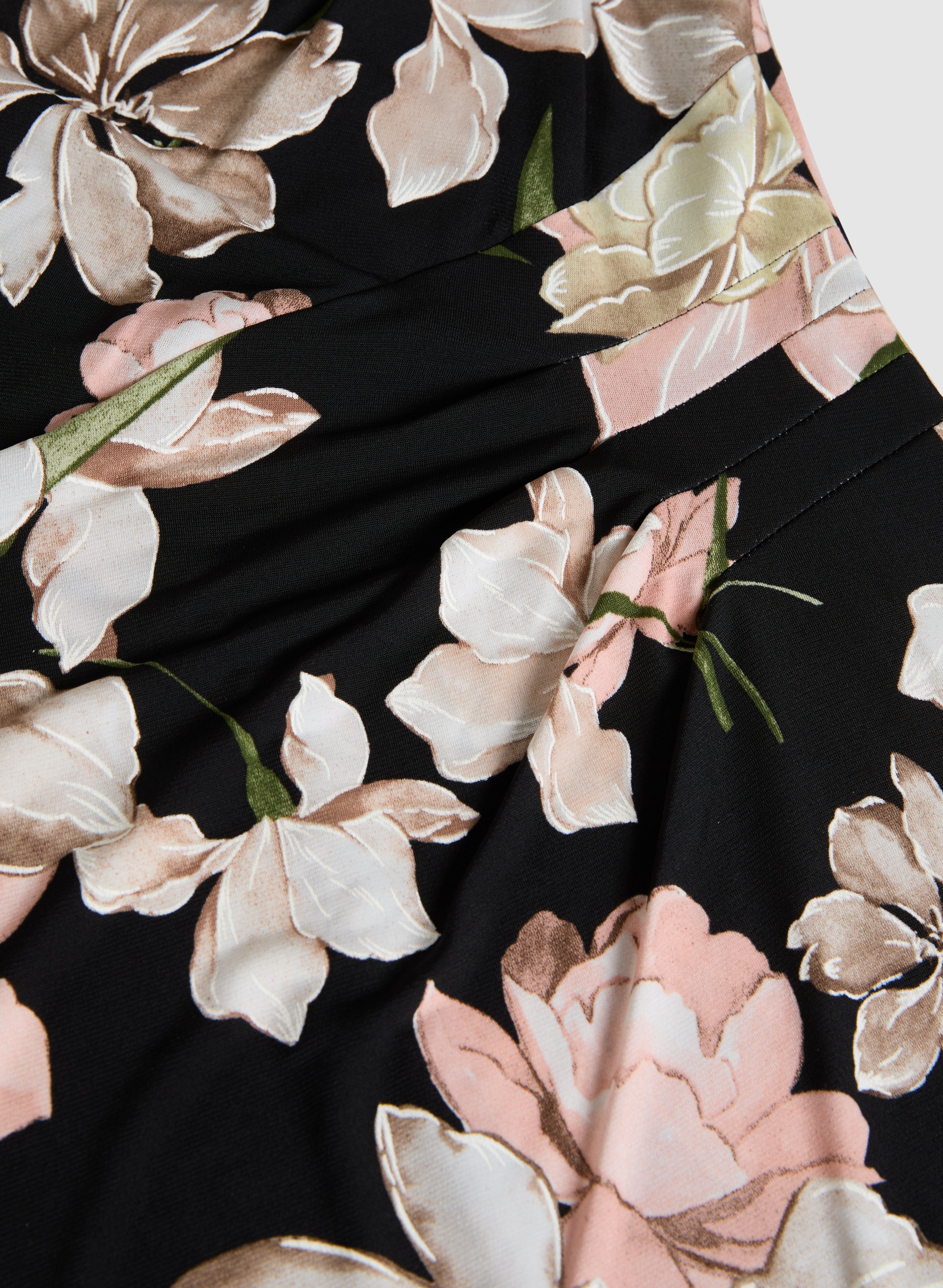 Floral Midi Dress for Women - Summer Boho Flowy Dress with Short Sleeves - Perfect for Beach Vacation, Garden Party & Date Night