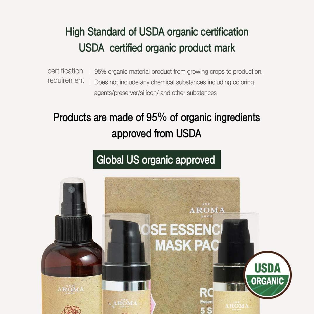 USDA Certified Organic Rose Toner - 100% Natural, Chemical-Free Face Toner for Sensitive & Irritated Skin | Hydrating, Soothing with Pure Rose Oil | Clean Beauty 3.38 Fl Oz | Perfect for Daily Skincare Routine, Post-Cleansing & Makeup Prep