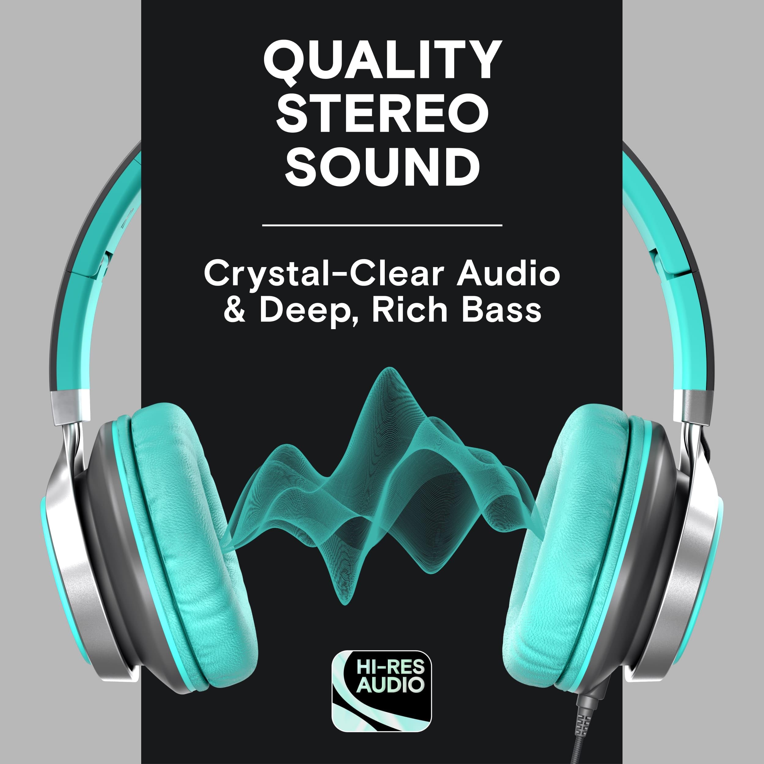 ARTIX CL750 On-Ear Headphones with 3.5mm Jack & Silent Wireless Mouse Combo - Noise Cancelling Wired Headset for Laptop/PC/Tablet + Cordless Mouse for Office, Gaming & Home Use - Perfect for Work, Study & Entertainment