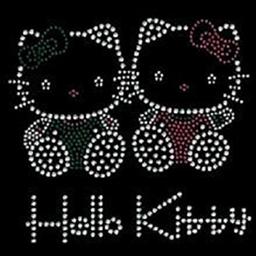 Hello Kitty Rhinestone Iron-On Transfer for T-Shirts, Hoodies & DIY Crafts - Sparkling Decorative Patches for Kids & Adults
