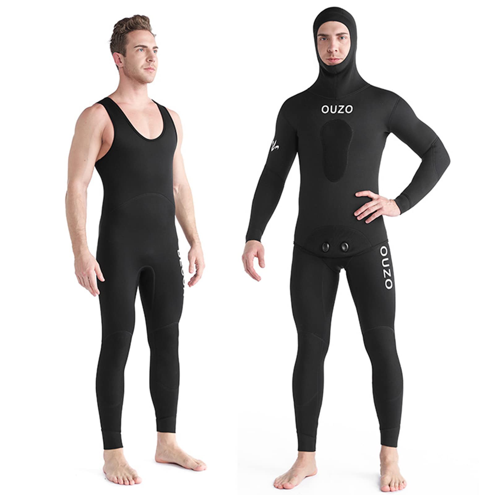 Yeah-hhi 2-Piece 1.5MM Neoprene Wetsuit for Men - UV Protection Thermal Long Sleeve Swimsuit for Snorkeling, Surfing, Diving & Water Sports - Ideal for Beach, Pool & Outdoor Activities