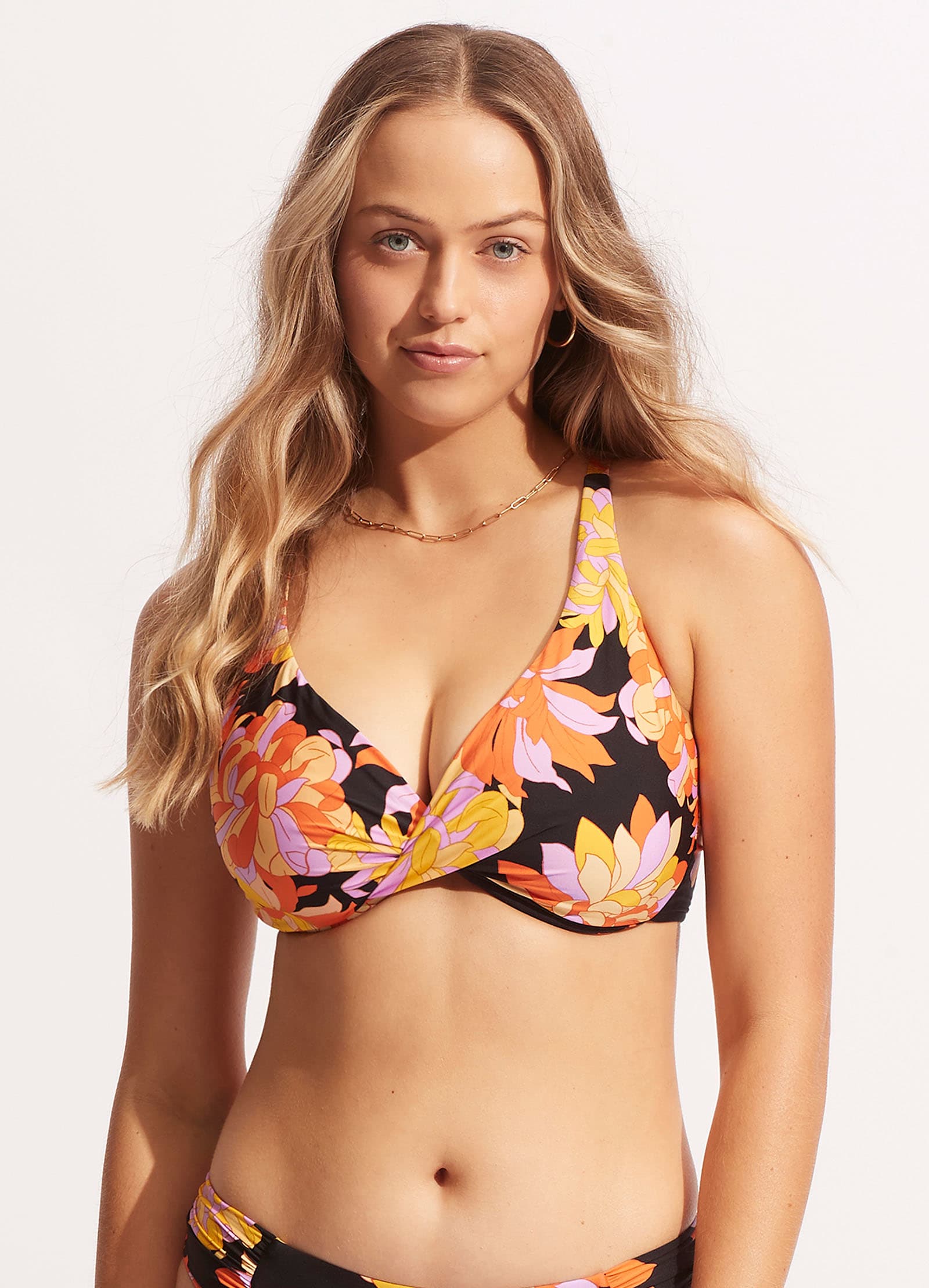 Palm Springs Wrap Front F Cup Black Lingerie - Sexy Plus Size Bra for Women | Perfect for Date Night & Special Occasions