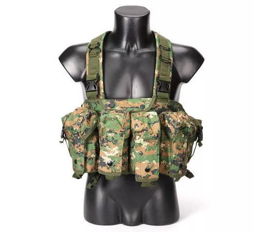 AK Chest Rig - Tactical Molle Vest for Airsoft, Hunting & Outdoor Activities - Adjustable Military Gear with Magazine Pouches - Perfect for Airsoft Enthusiasts, Hunters & Survivalists