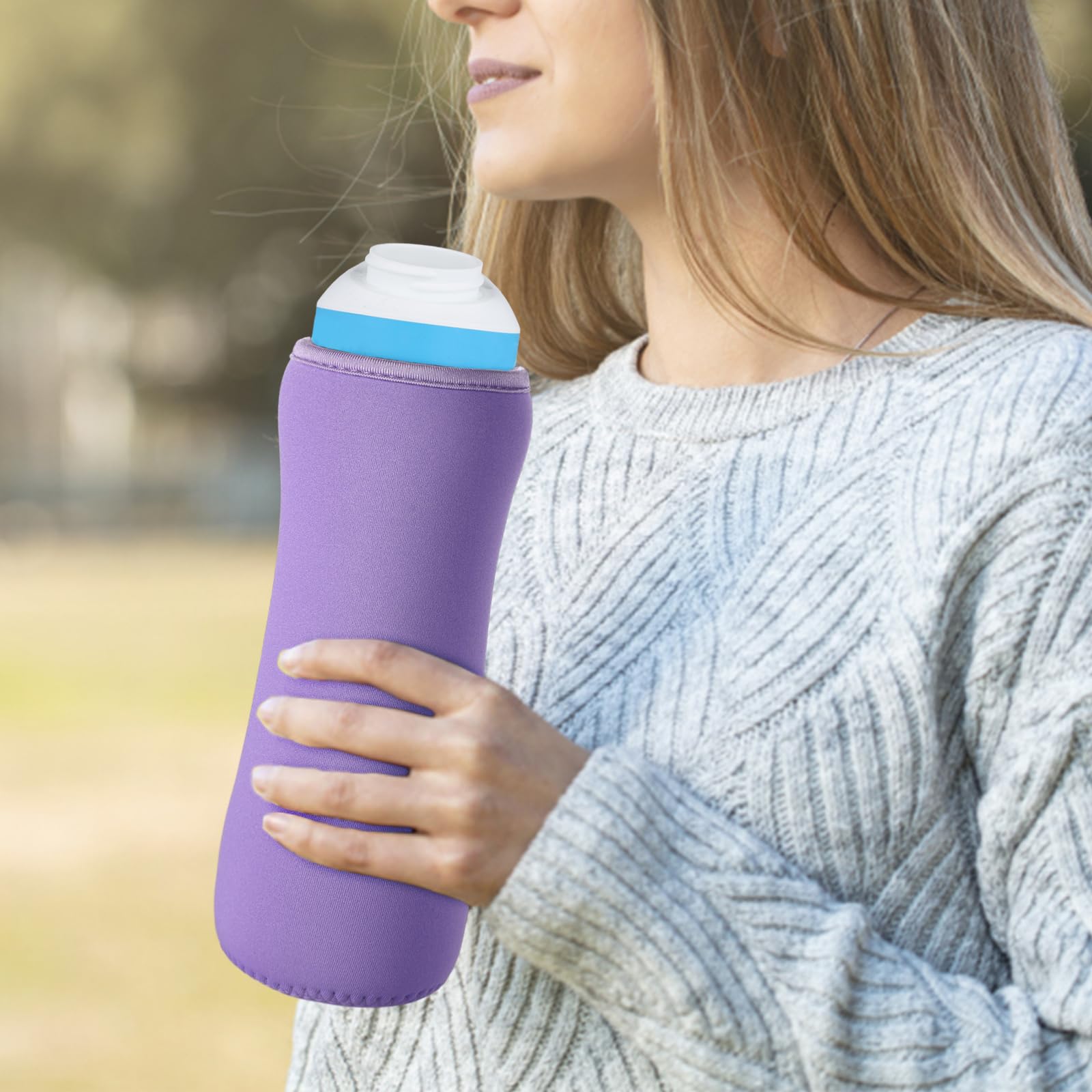 2-Pack Neoprene Insulated Sleeve for Cirkul Water Bottle 22oz - Temperature Control Cover Fits Plastic & Stainless Steel Bottles - Perfect for Gym, Hiking, Office and Outdoor Activities