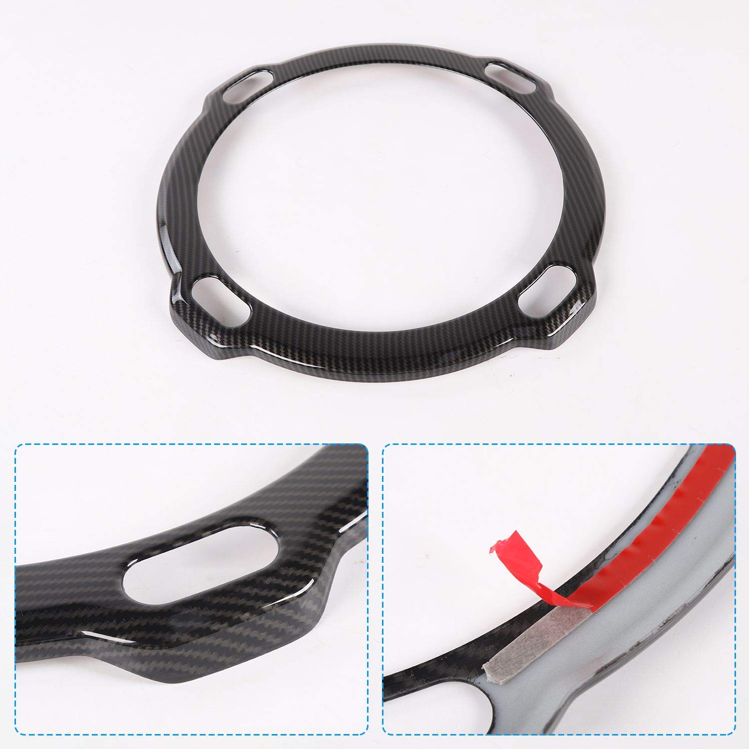 JeCar ABS Trunk Speaker Trim Cover for Jeep Wrangler 2018-2023 JL/JLU Rubicon - Carbon Fiber Interior Accessory | Perfect for Off-Roading & Car Customization