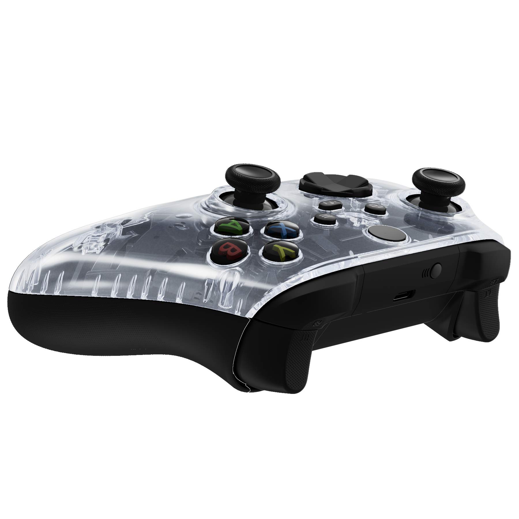 eXtremeRate Clear Replacement Faceplate for Xbox Series X & S Controller - Custom Front Housing Shell for Xbox Core Wireless Controller - Personalize Your Gaming Experience - Perfect for Competitive Gaming & Home Entertainment [Controller NOT Included]