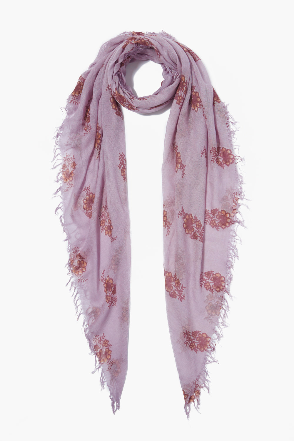 Luxury Cashmere Silk Scarf - Elegant Orchid Hush Hibiscus Floral Pattern - Perfect for Women's Fashion, Gift Giving & Special Occasions