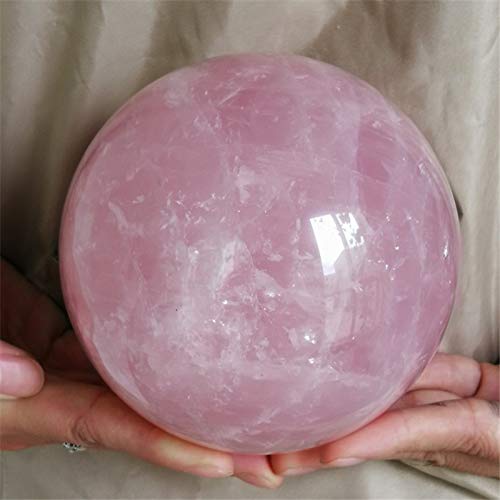 1pc 130mm Natural Rose Quartz Sphere Ball - Large Pink Crystal Healing Stone for Meditation, Reiki, Home Decor & Spiritual Gifts