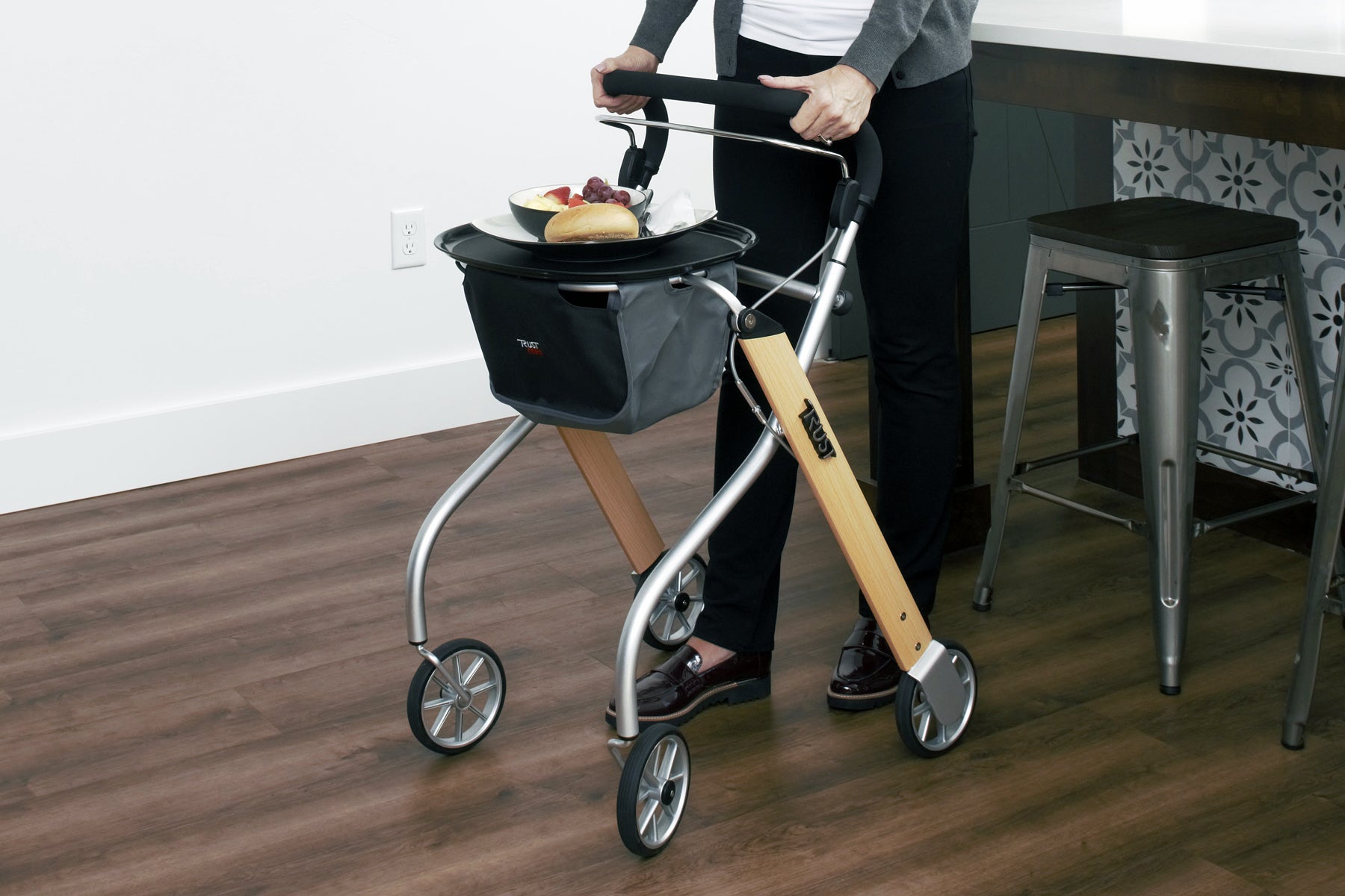 Best Indoor Rollator Walker for Seniors - Lightweight Mobility Aid with Seat & Basket - Ideal for Home Use, Shopping, and Daily Support