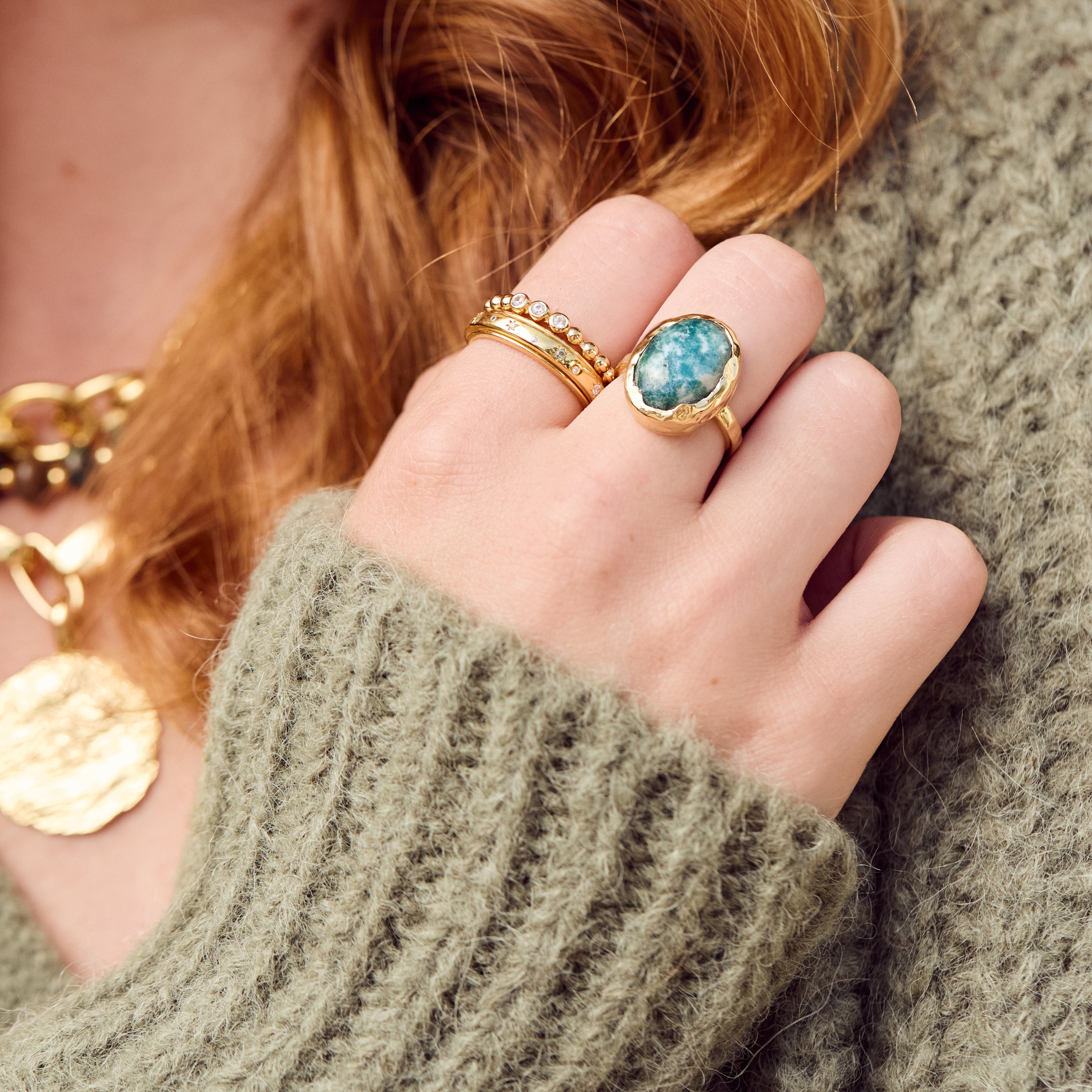 Molten Organic Snowflake Jade Ring - Handmade Sterling Silver Jewelry for Women - Perfect for Boho Style, Gift Giving & Everyday Wear