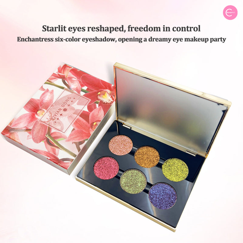 Vivian Dong Enchantress 6-Color Eyeshadow Palette - Long Lasting, Highly Pigmented Makeup for Day & Night Looks - Perfect for Parties, Weddings & Special Occasions